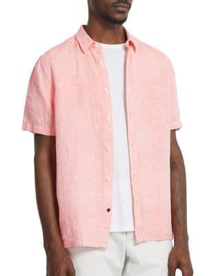 French Connection Linen Casual Button-down Shirt