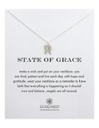 Dogeared Reminders State Of Grace Stering Silver Pendant Necklace