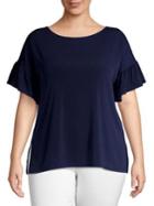 Michael Michael Kors Plus Plus Ruffle Sleeve Tee