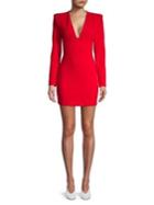 Astr The Label Long-sleeve V-neck Mini Dress