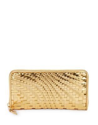 Cole Haan Interwoven Leather Continental Wallet