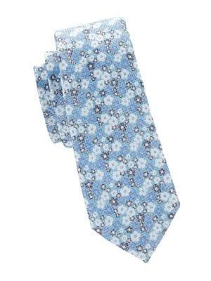 Black Brown Loma Floral Tie