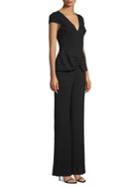 Black Halo Harlow Peplum Jumpsuit