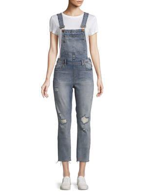 Blank Nyc Distressed V-back Overalls