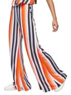 Miss Selfridge Rainbow Striped Wide-leg Trousers