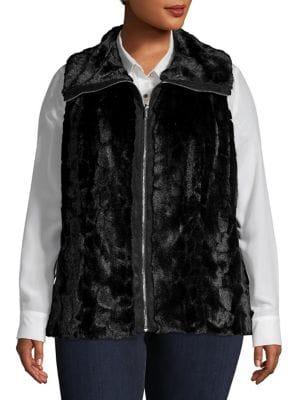 Calvin Klein Plus Classic Faux Fur Vest