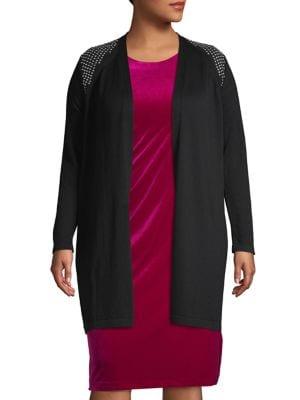 Vince Camuto Studded Cotton-blend Cardigan
