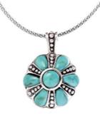 Lord & Taylor Sterling Silver Flower Pendant Necklace
