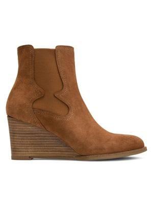 Andre Assous Sadie Suede Wedge Booties