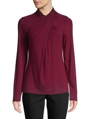 Elie Tahari Long-sleeve Twist Top