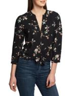 1.state Floral-print Button-down Shirt