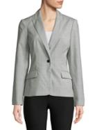 Calvin Klein Single Button Windowpane Blazer