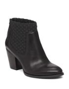 Jessica Simpson Yeni Leather And Woven Elastic Ankle Boots