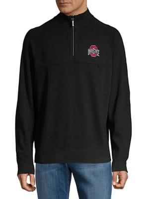 Tommy Bahama Collegiate Fairway Flip Reversible Half Zip Pullover