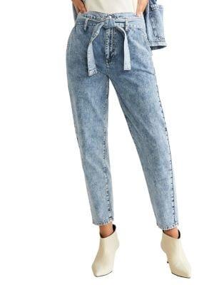 Mango High-waist Tie-waist Jeans