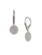 Judith Jack Crystal, Marcasite And Sterling Silver Disc Drop Earrings