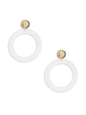 Design Lab Lord & Taylor Drop Hoop Earrings