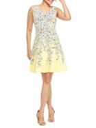 Maggy London Floral Cascade Flare Dress