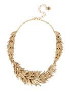 Betsey Johnson Layered Feather Collar Necklace