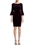 Calvin Klein Petite Velvet Bell Sleeve Sheath Dress