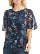 Vince Camuto Sapphire Blossom Printed Blouse