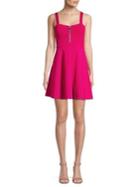 Quiz Half Zip Fit-&-flare Dress