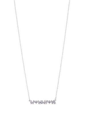 Carolee Crystal Bouquet Mixed Crystal Stone Bar Pendant Necklace