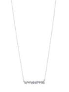 Carolee Crystal Bouquet Mixed Crystal Stone Bar Pendant Necklace