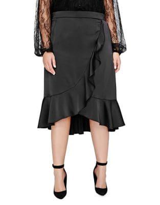 Addition Elle Michel Studio Plus Wrap Flounce Skirt