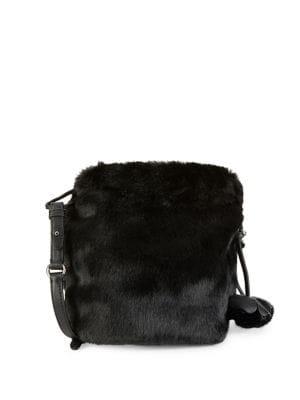 Vince Camuto Tassel Faux Fur Crossbody Bag