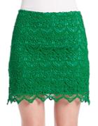 Design Lab Lord & Taylor Crochet Mini Skirt