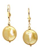Effy 14kt. Yellow Gold Freshwater Pearl Coin Earrings