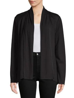 H Halston Mixed-media Open Handkerchief Jacket