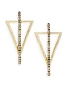 House Of Harlow Pave Triangle Earrings