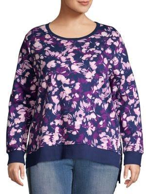 Marc New York Performance Plus Floral Cotton Sweatshirt