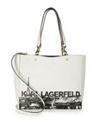 Karl Lagerfeld Paris Paris Printed Tote Bag