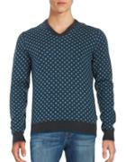 Michael Kors Diamond-print Merino Wool Sweater