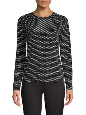 Michael Michael Kors Polka Dot Long-sleeve Top