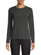 Michael Michael Kors Polka Dot Long-sleeve Top
