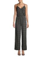 Vero Moda Geometric-print V-neck Jumpsuit