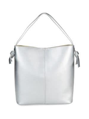 Lexi And Abbie Metallic Faux Leather Hobo Bag