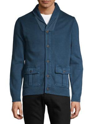 Lucky Brand Military Shawl Collar Button Front Cardigan