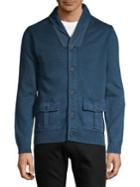 Lucky Brand Military Shawl Collar Button Front Cardigan