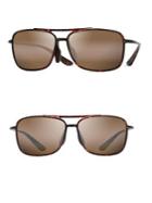 Maui Jim 59mm Red Sands Black Tortoise Rectangular Sunglasses