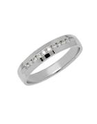 Lord & Taylor Diamond And 14k White Gold Ring