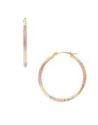 Lord & Taylor Round 14k Yellow Gold Hoop Earrings