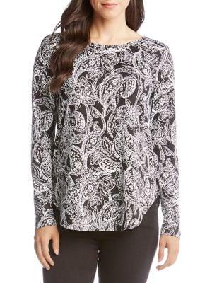 Karen Kane Paisley Long-sleeve Top