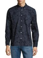 Brooks Brothers Red Fleece Floral-print Casual Button-down Shirt