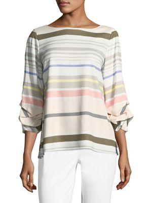 Lafayette 148 New York Winston Striped Blouse