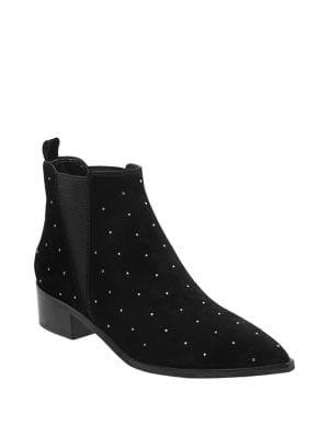 Marc Fisher Ltd Yanaba Micro-studded Suede Ankle Booties